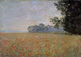 Poppy Canvas Paintings - Oat and Poppy Field 2